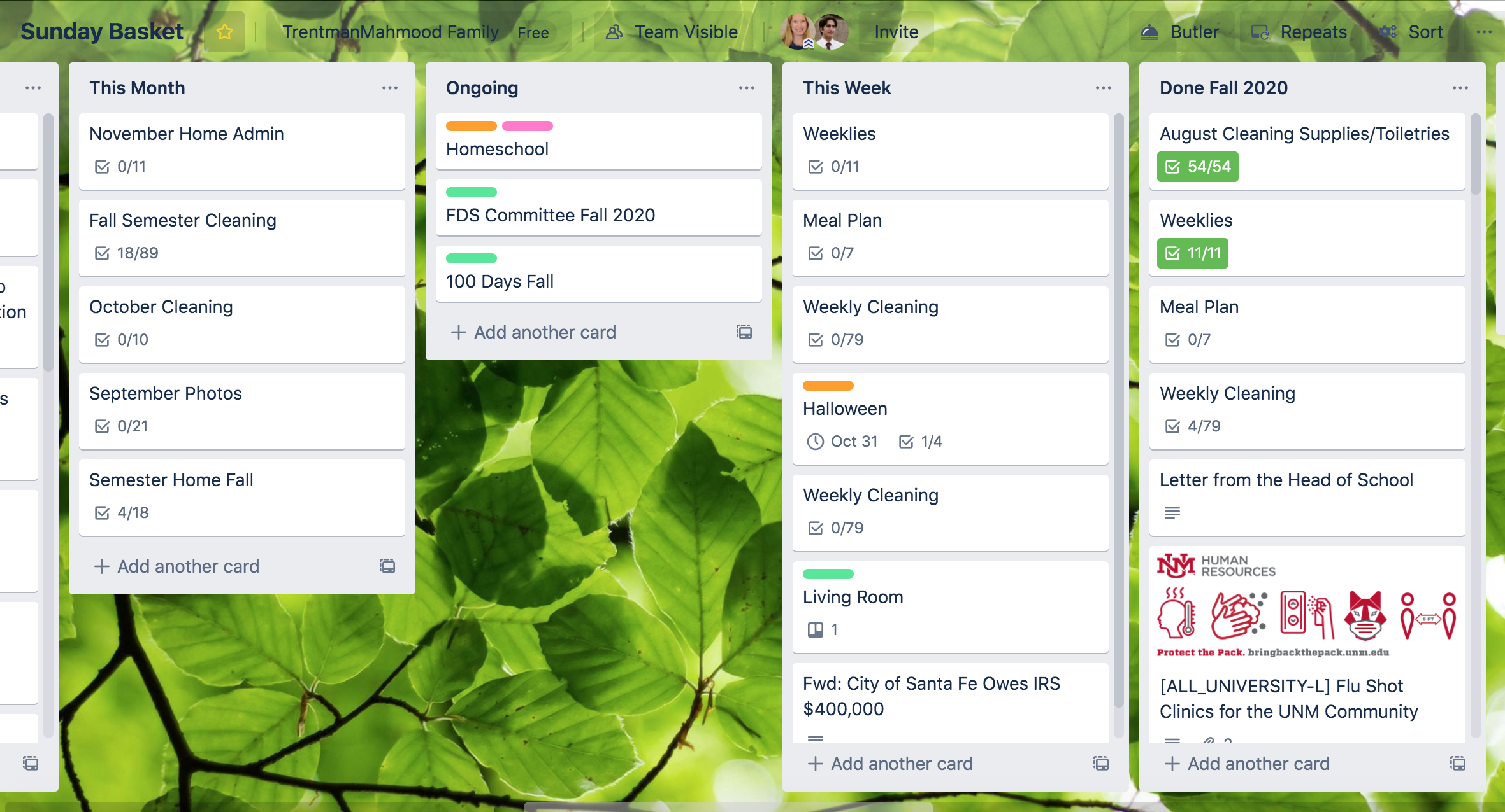 Using Trello for Home Management